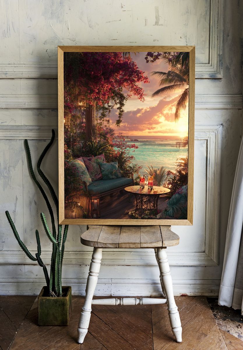 Tropical Sunset Retreat — Nature Print room preview