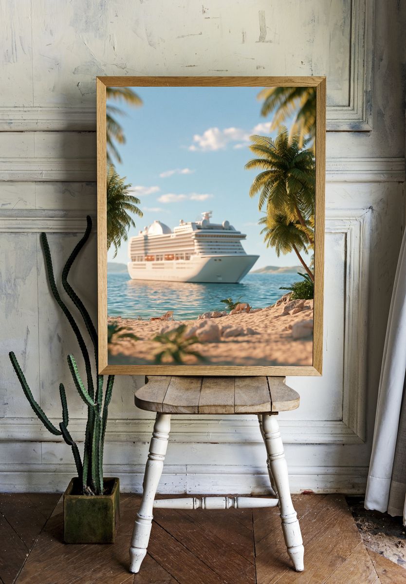 Tropical Cruise Ship Photography Poster. room preview