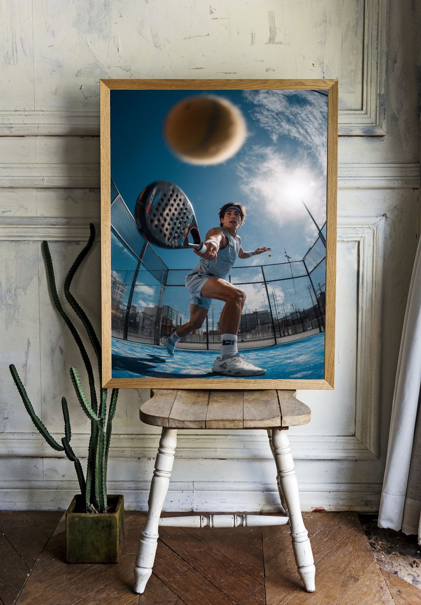 Tennis Player Action Shot Poster room preview