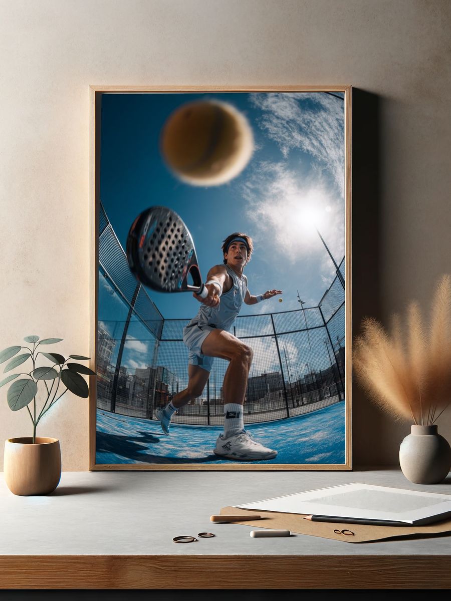 Tennis Player Action Shot Poster. — room view 2