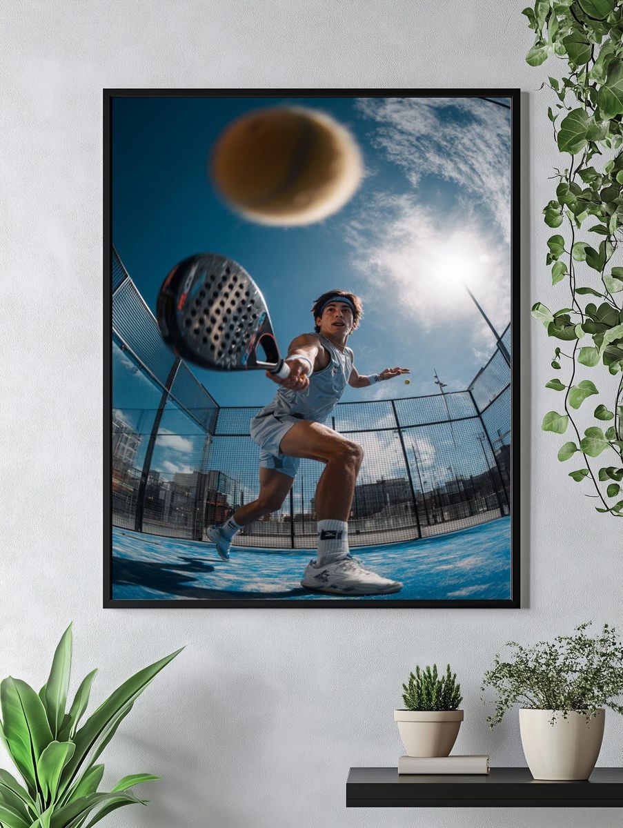 Tennis Player Action Shot Poster. — room view 4