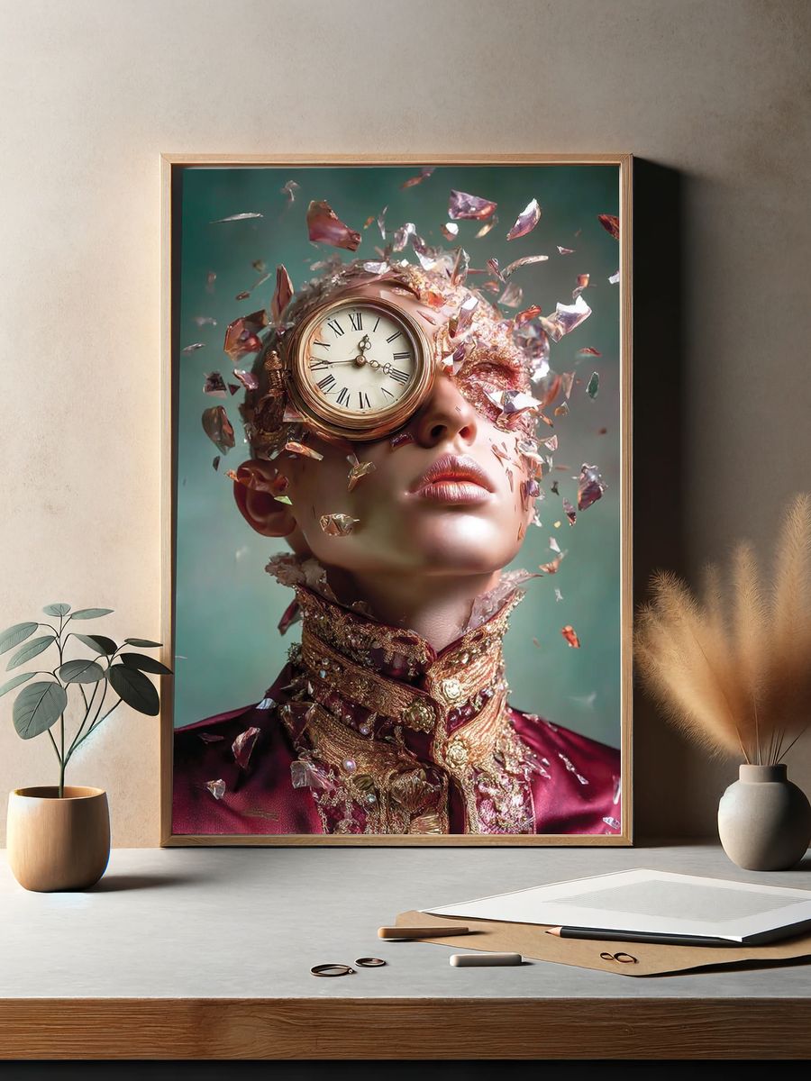 Time Shattered — Surrealism Print. — room view 2