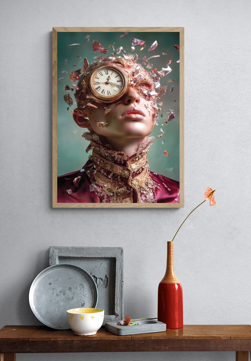 Time Shattered — Surrealism Print. — room view 3