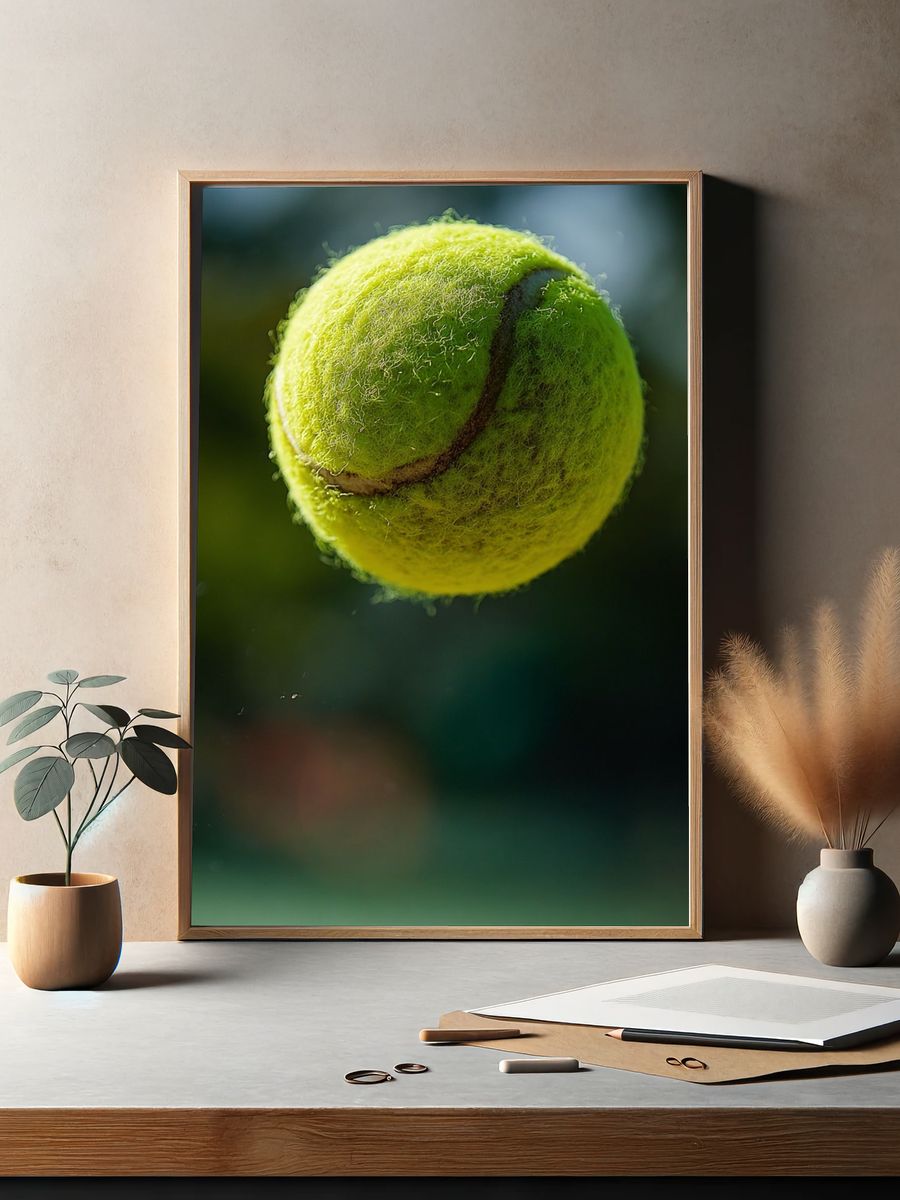 Tennis Ball — Sports Photography Print. — room view 2