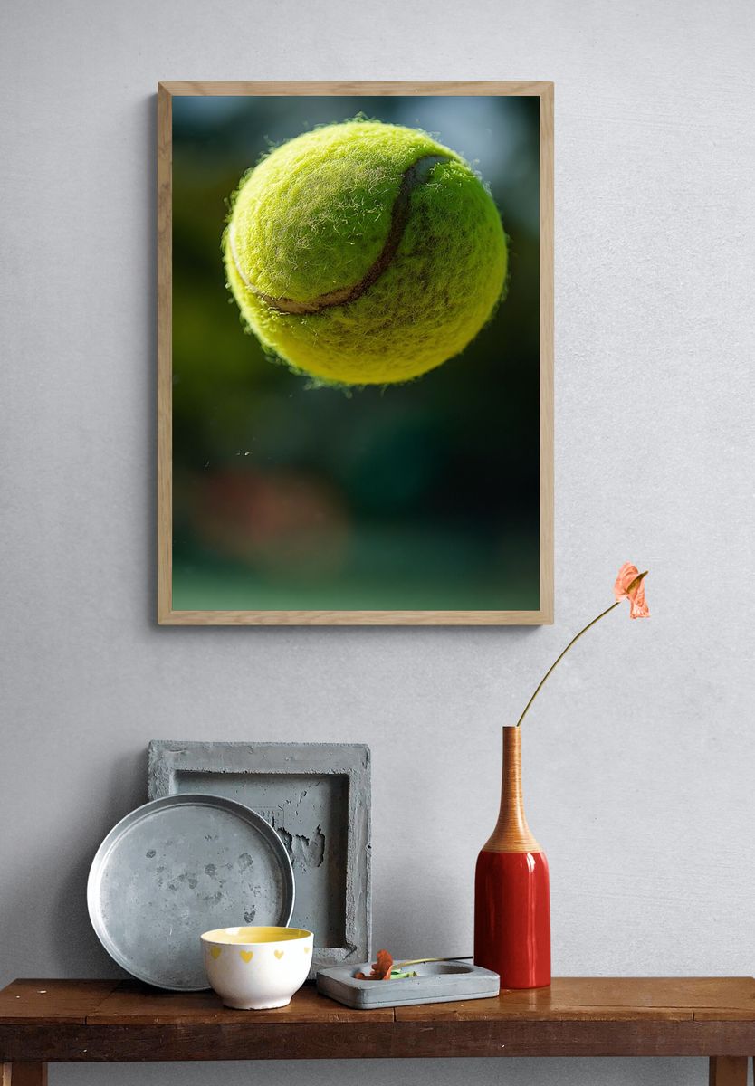 Tennis Ball — Sports Photography Print. — room view 3