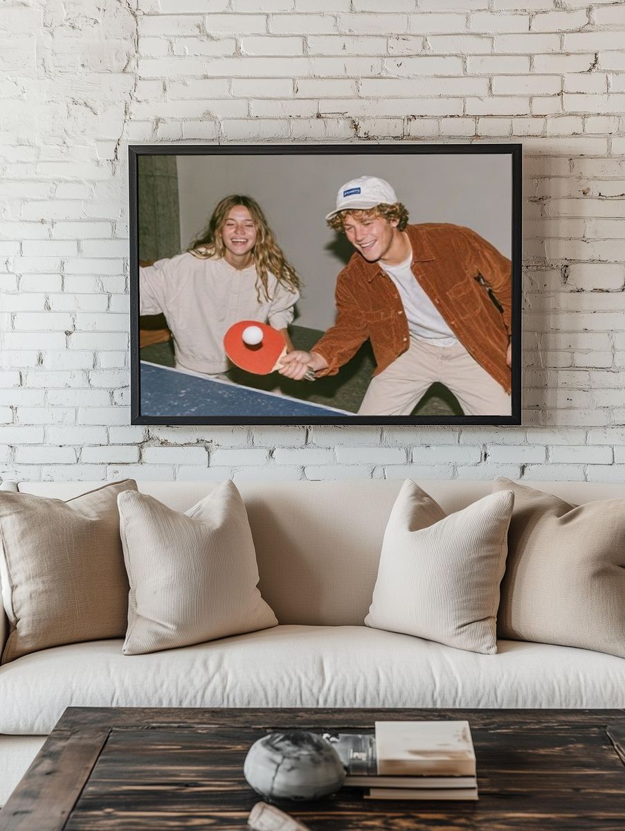 Table Tennis Friends Photography Poster. — room view 1