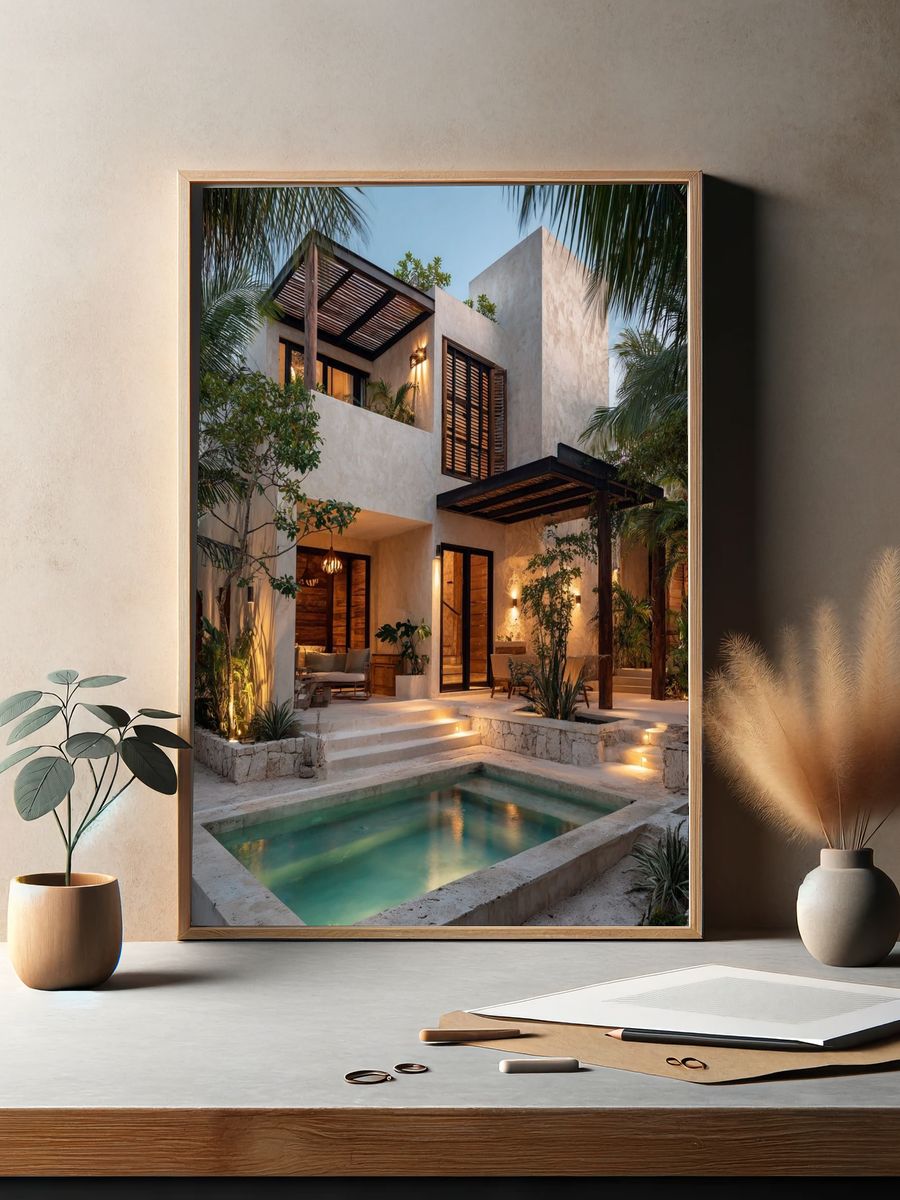 Modern Tropical Villa — Architecture Print. — room view 2