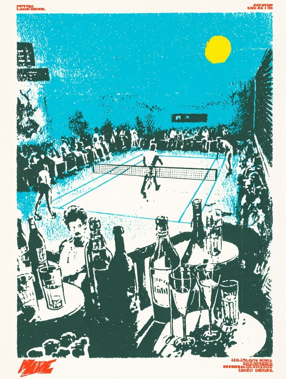 Tennis Match — Vintage Print. poster detail