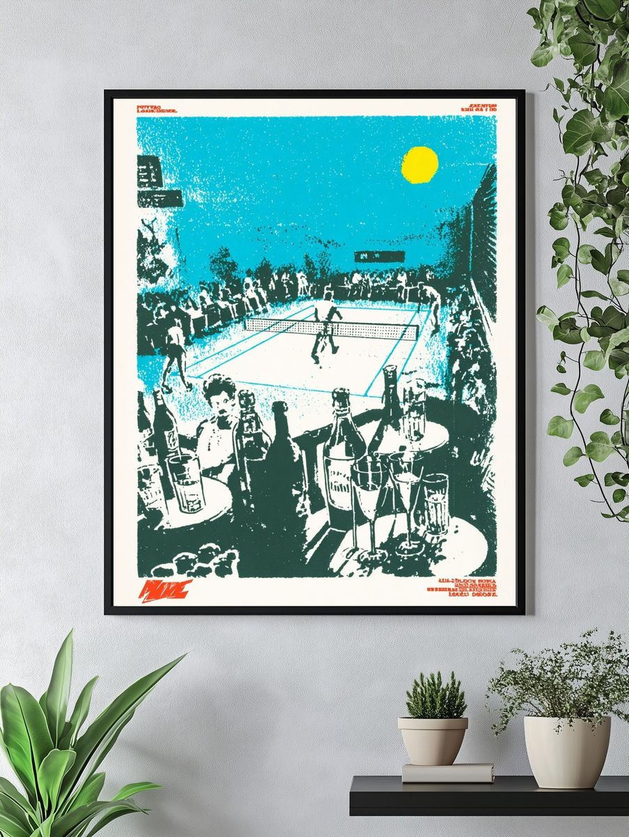 Tennis Match — Vintage Print. — room view 4