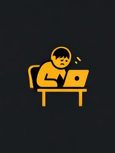 Tired Worker Typography Poster. poster — typography art