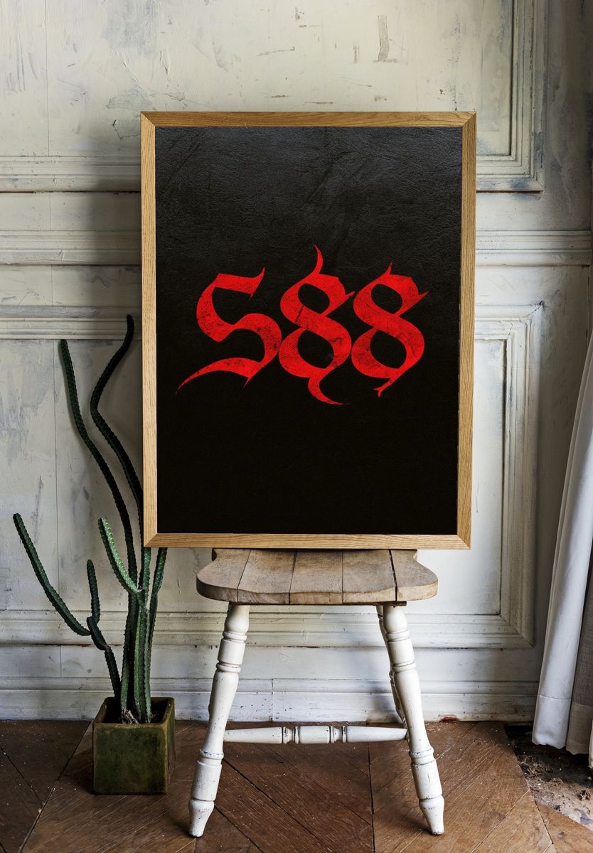 588 Gothic Typography Poster. room preview