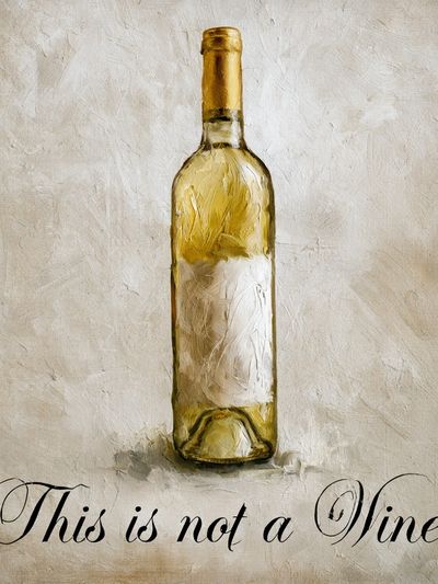 This Is Not a Wine Typography Poster.