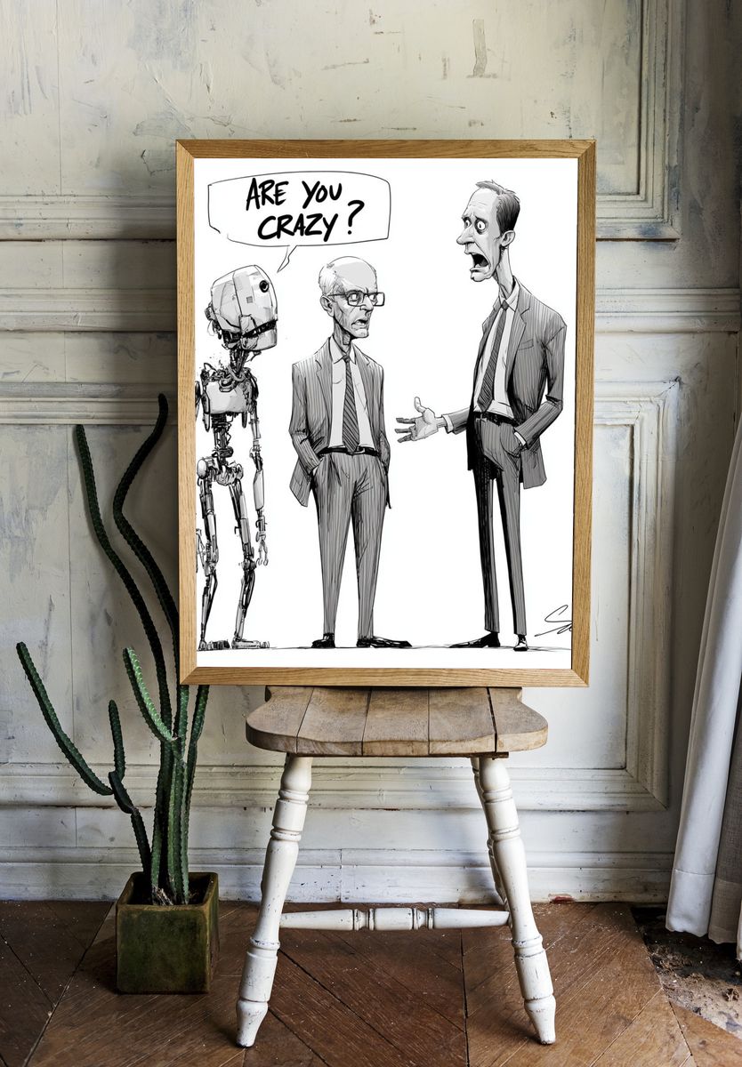 Are You Crazy? Typography Poster. room preview