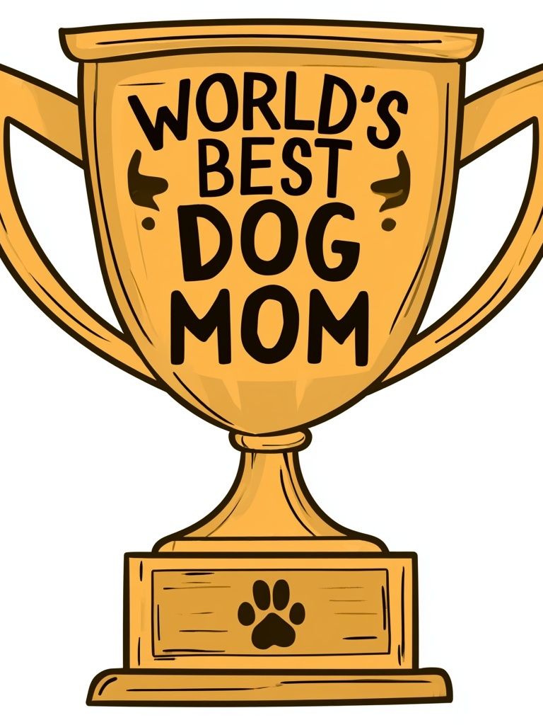 World's Best Dog Mom Typography Poster. poster — typography art