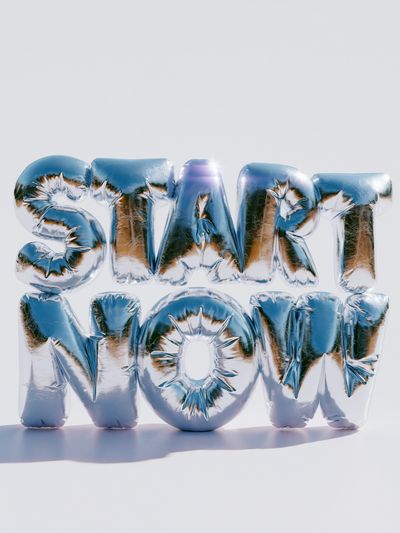 Start Now Typography Poster. poster print