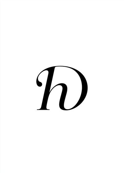 Minimal Monogram H Poster.
