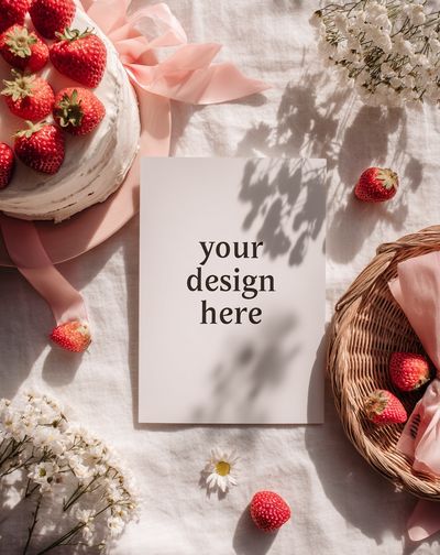 Strawberry Cake — Typography Print
