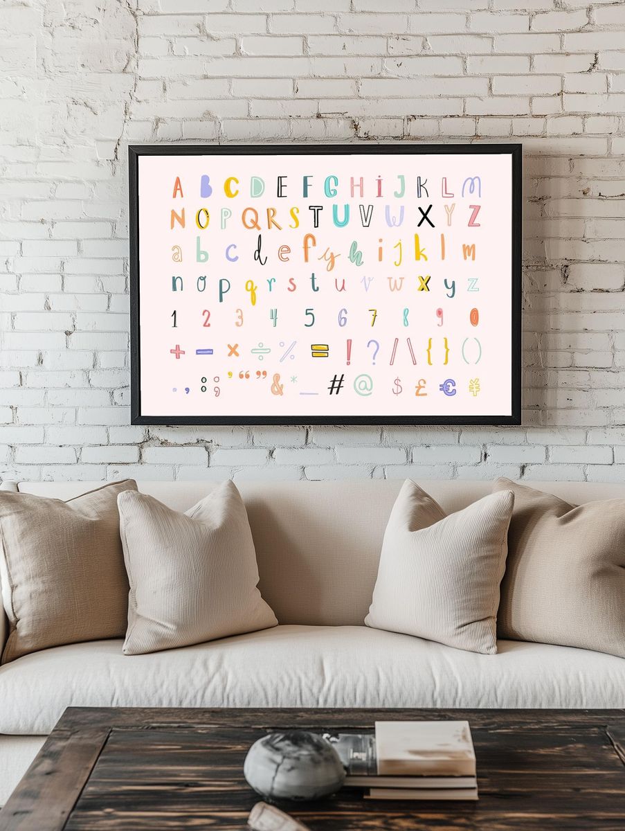 They Them Gothic Typography Poster. room preview