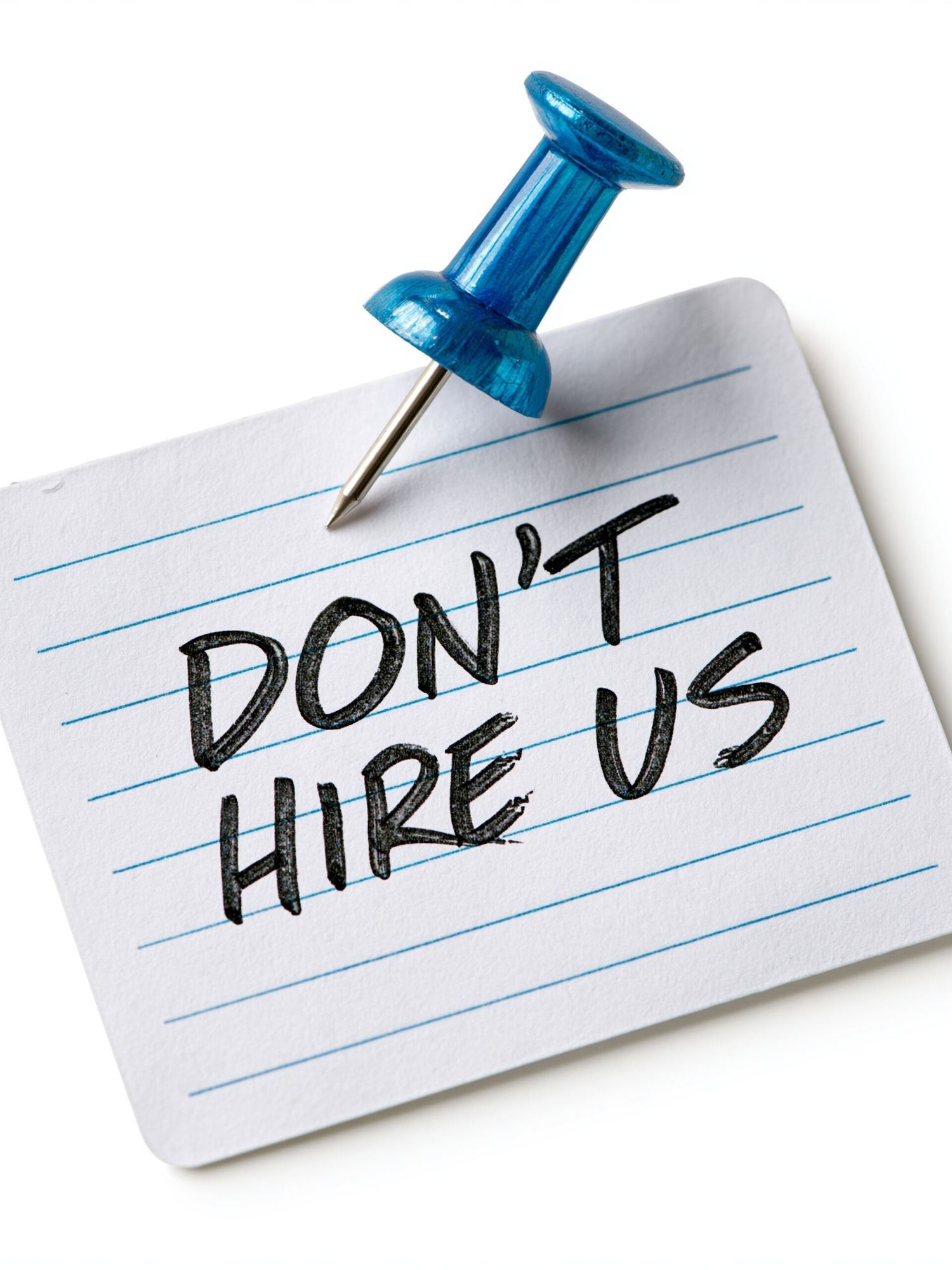 Don't Hire Us Typography Poster. poster detail