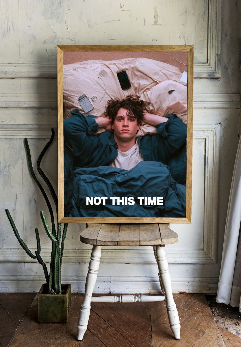Not This Time Typography Poster. room preview