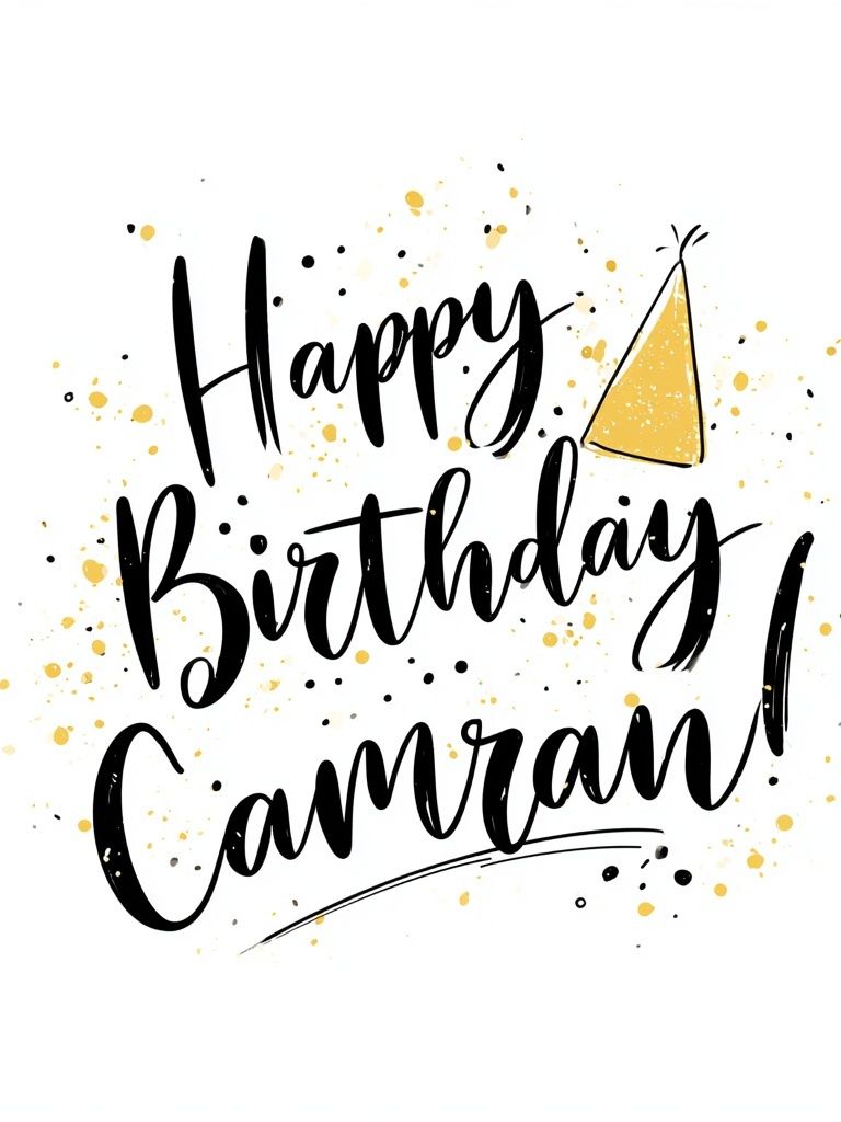 Happy Birthday Calligraphy Poster. poster — typography art