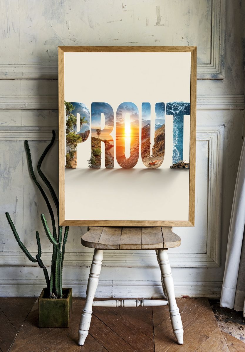Proud Typography Poster. — room view 1