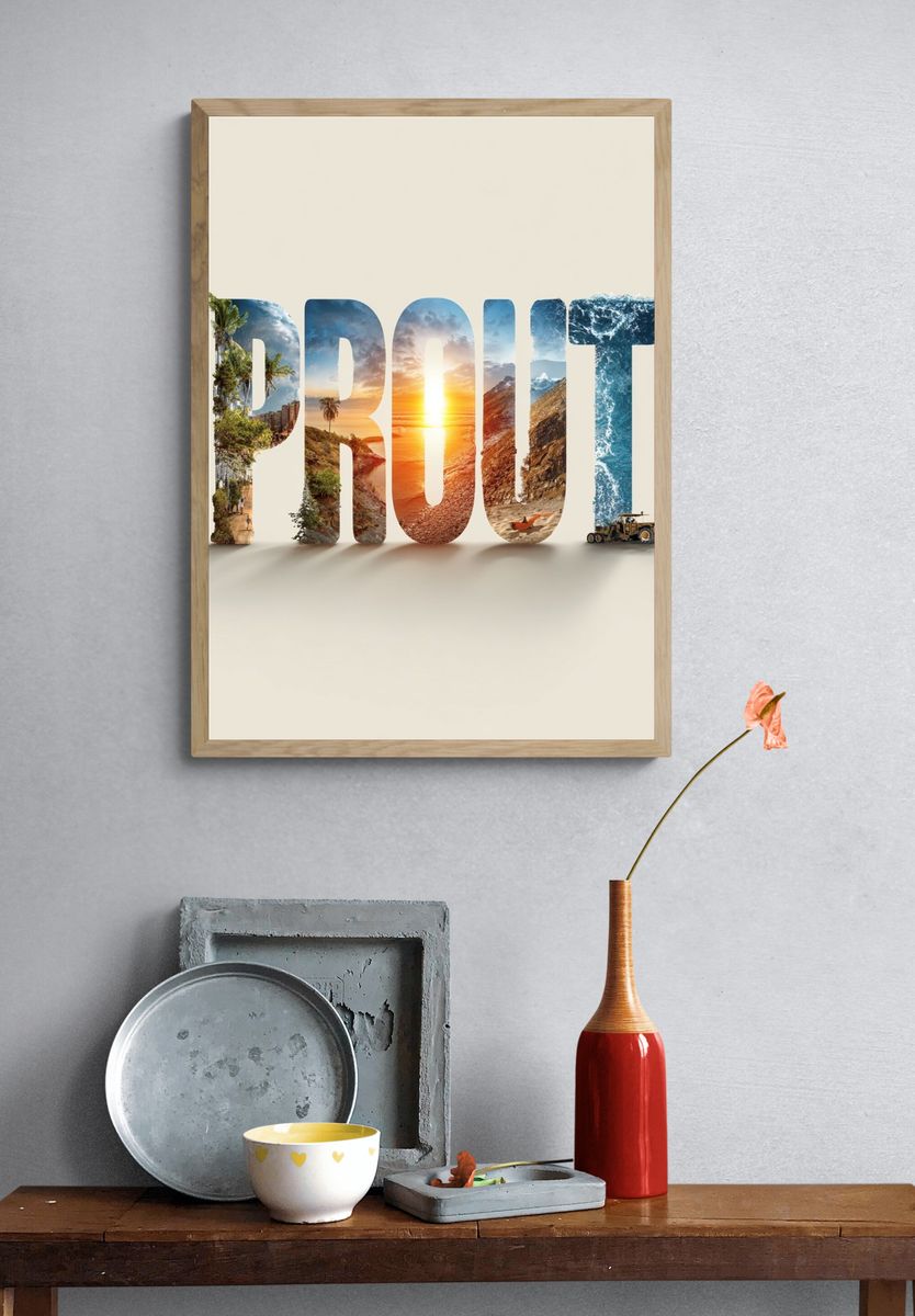 Proud Typography Poster. — room view 3