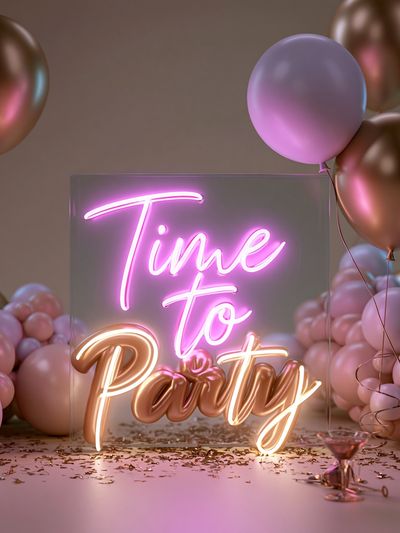 Time to Party Neon Poster.