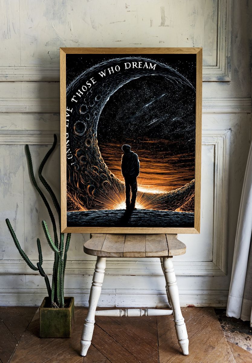 Those Who Dream Typography Poster. room preview