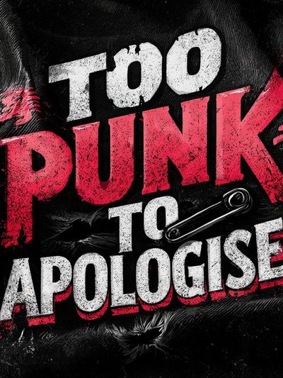 Too Punk to Apologise Typography Poster.