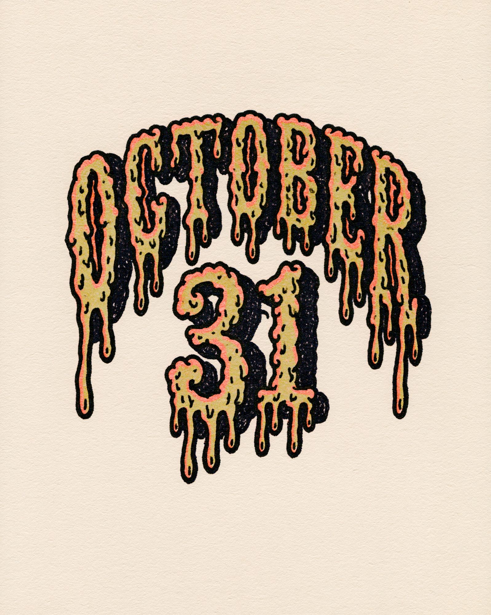 Drippy 31 Typography Poster. poster detail
