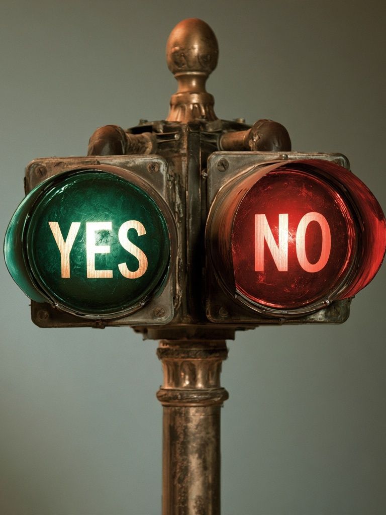 Yes No Signal Typography Poster. poster detail