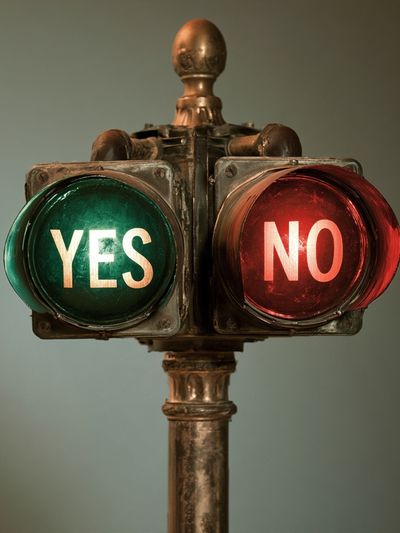 Yes No Signal Typography Poster.