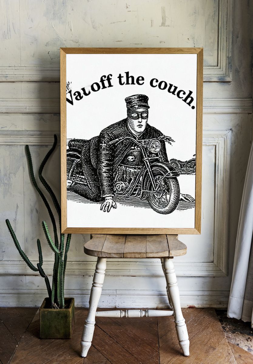 Vauoff the Couch Typography Print. room preview