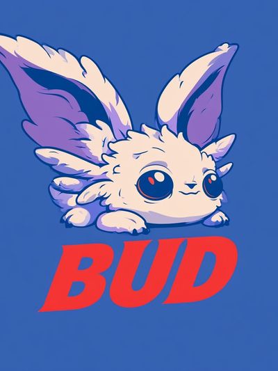 Bud Cute Creature Typography Poster.