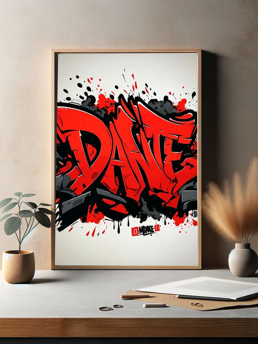 DANE Graffiti Poster. — room view 2