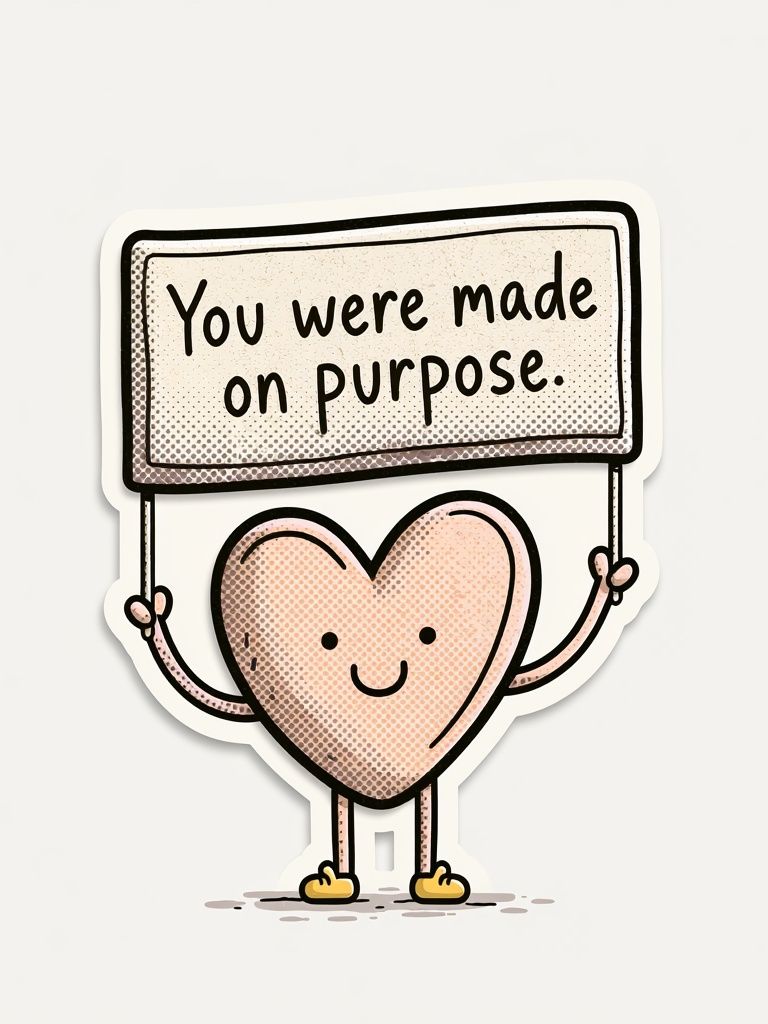 You Were Made on Purpose Print. poster — typography art