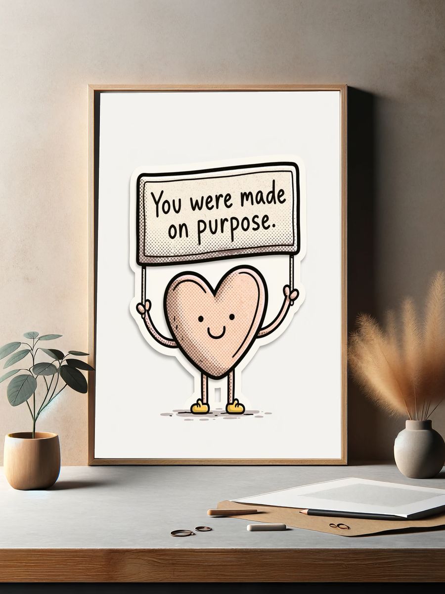 You Were Made on Purpose Print. — room view 2