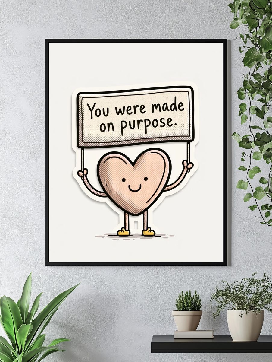 You Were Made on Purpose Print. — room view 4