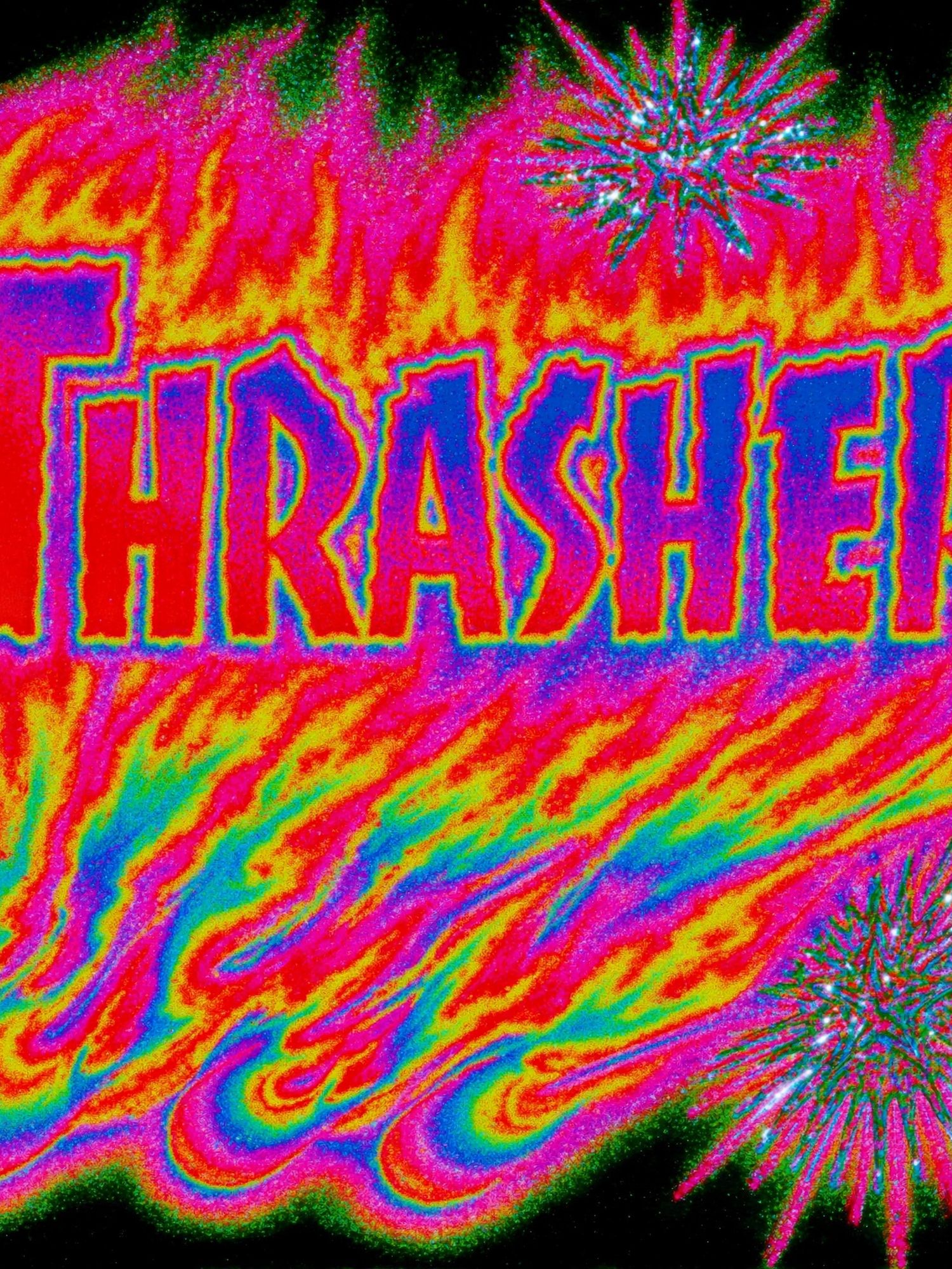 Thrasher Neon Typography Poster. poster detail