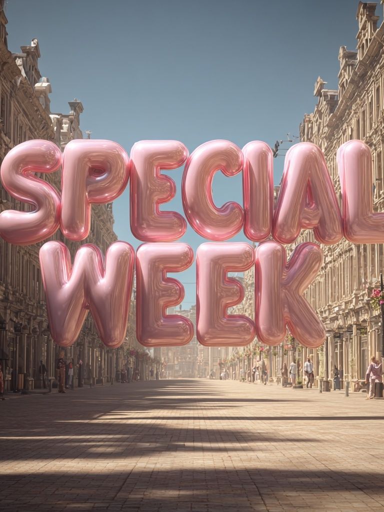 Special Week Cityscape Typography Poster. poster — typography art