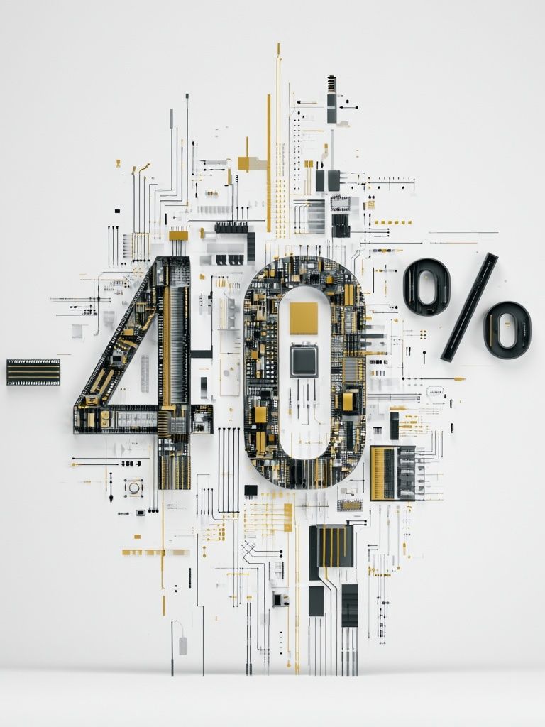 40% Circuit Typography Poster. poster detail