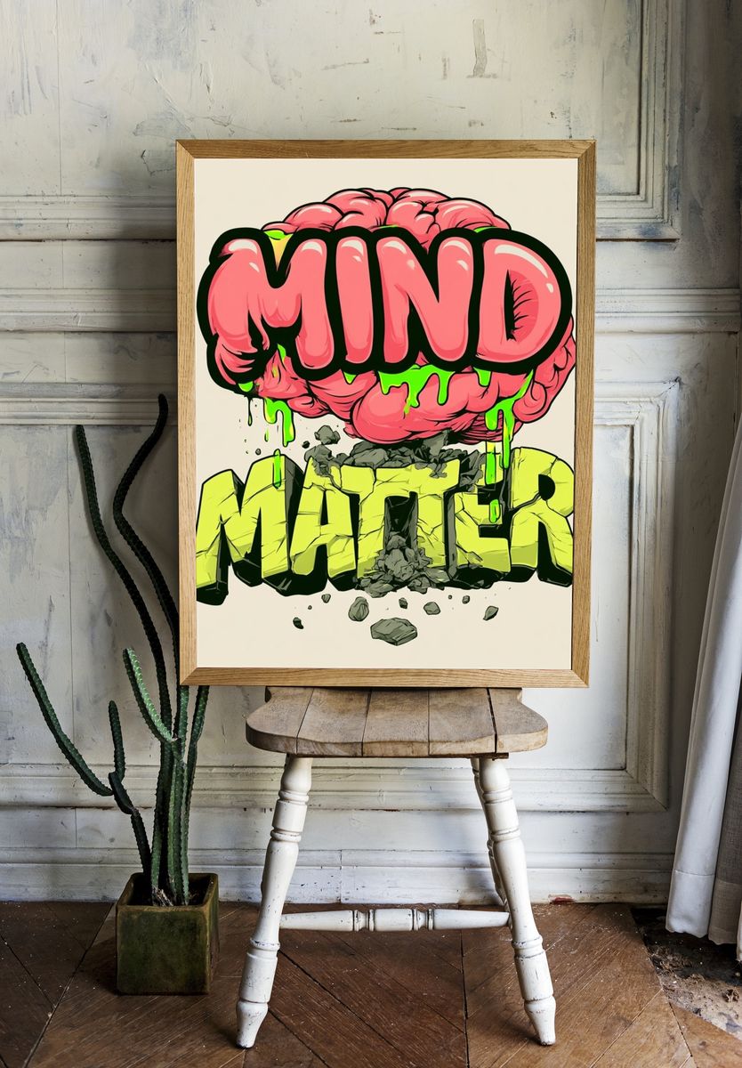 Mind Matter Typography Poster. room preview
