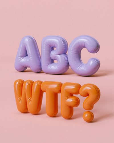 ABC WTF Typography Poster.