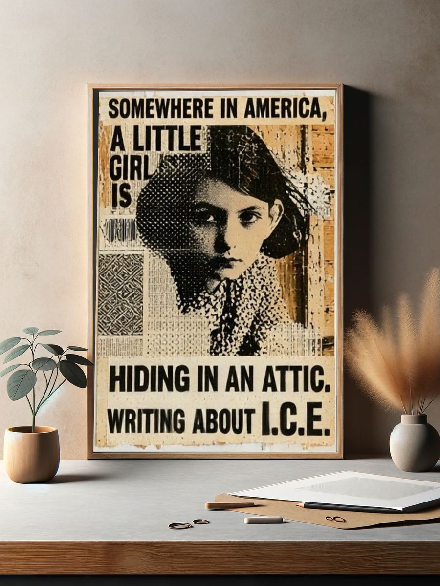 Somewhere in America Typography Poster. — room view 2