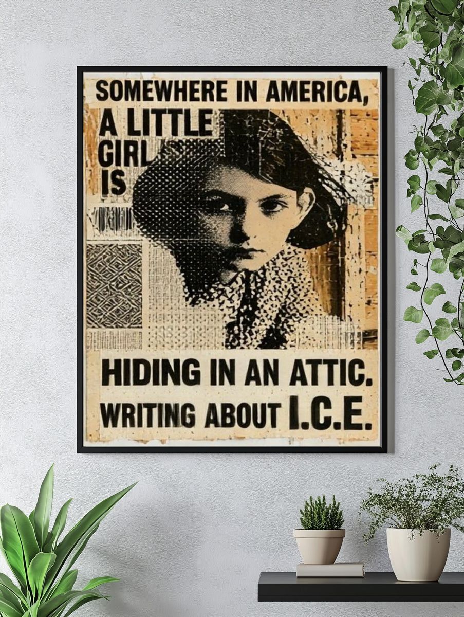 Somewhere in America Typography Poster. — room view 4