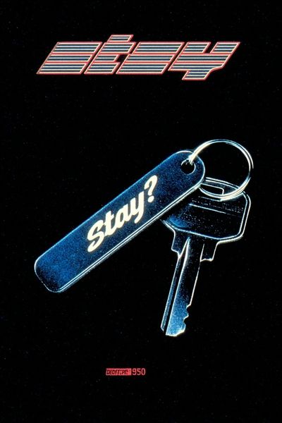 Stay? Keychain Retro Typography Poster.
