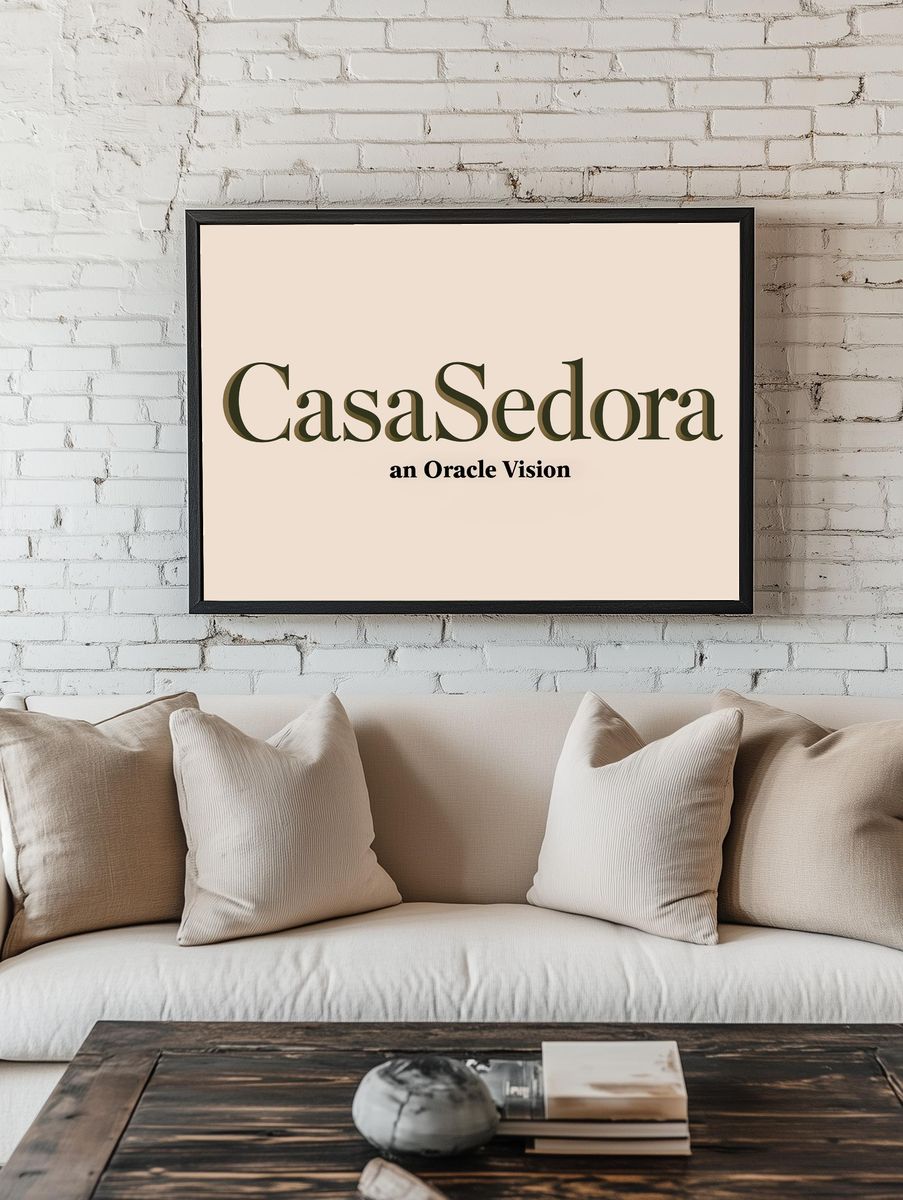 CasaSedora Typography Poster. — room view 1