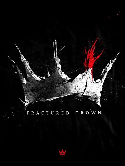 Fractured Crown Typography Print.