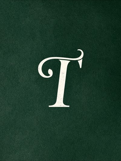 Decorative T Typography Print.